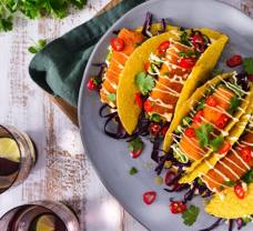 Tacos s Tesco Plant Chef vegetariánskymi tyčinkami 