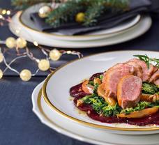 Teplý šalát s kačacími prsami