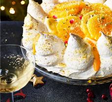 Lahodná Pavlova torta s pomarančovým krémom