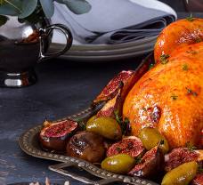 Pečené kura na figách s ančovičkovým maslom 