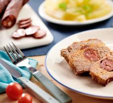 Pečená fašírka s klobásou